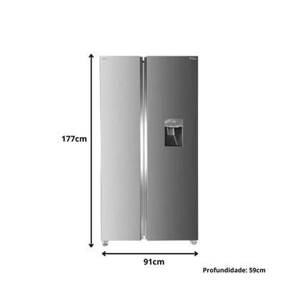 Imagem de Refrigerador / Geladeira Philco PRF535ID Side By Side 434L Frost Free Eco Inverter Inox