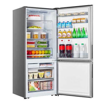 Refrigerador Hisense 397 Litros Botton Freezer Inverter Inox - 127
