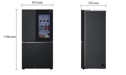 Refrigerador lg smart side by side instaview black inox 647 litros