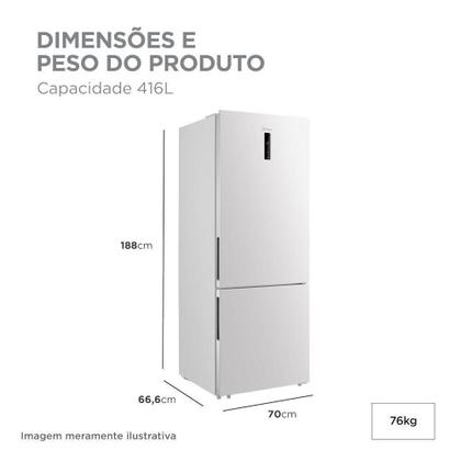 Imagem de Refrigerador Midea Frost Free Duplex Inverse 416L Inverter Branco Bivolt (MDRB593FGD013)