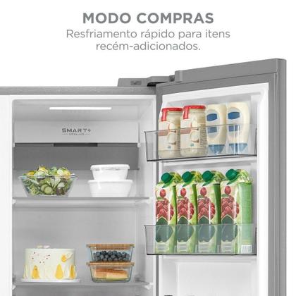 Imagem de Refrigerador Midea Side By Side 570L Dispenser De Agua E Gelo Inverter Inox - 127V (MDRS761MYD461)