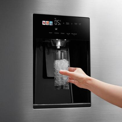 Imagem de Refrigerador Midea Side By Side 570L Dispenser De Agua E Gelo Inverter Inox - 127V (MDRS761MYD461)