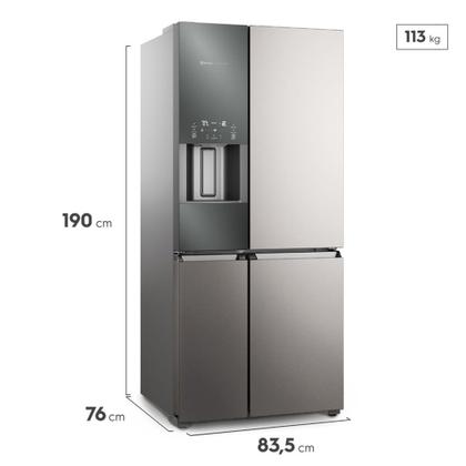 Imagem de Refrigerador Multi Door Electrolux de 04 Portas Frost Free com 541 Litros FlexiSpace Inox Espelhado - IQ8WS