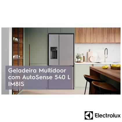 Imagem de Refrigerador Multidoor Efficient Electrolux de 03 Portas Frost Free com 540 Litros AutoSense e Inverter Inox Look -