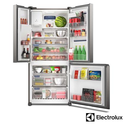Imagem de Refrigerador Multidoor Efficient Electrolux de 03 Portas Frost Free com 540 Litros AutoSense e Inverter Inox Look -