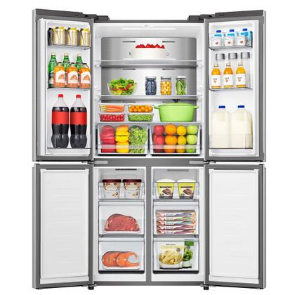 Imagem de Refrigerador Multidoor Hisense Frost Free Inverter Dual Tech Cooling com 456 Litros Inox - RQ5P470