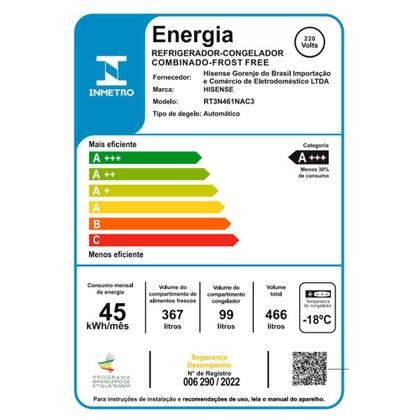 Imagem de Refrigerador Multidoor Hisense Frost Free Inverter Dual Tech Cooling com 456 Litros Inox - RQ5P470