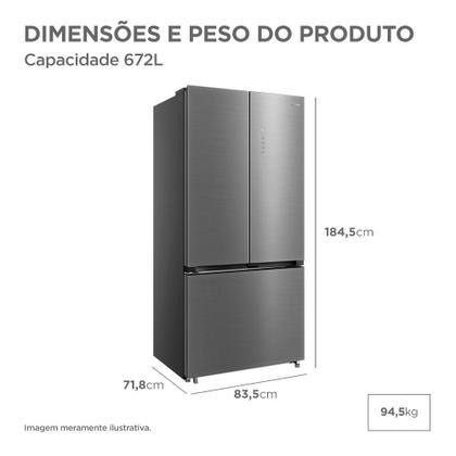 Refrigerador Multidoor Inverter Midea 03 Portas Frost Free com 672