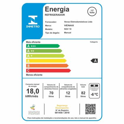 Imagem de Refrigerador ngv 10 pto fosco 127 v