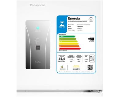 Imagem de Refrigerador Panasonic BT50 Top Freezer 435L 2 Portas Branco Frost Free 127V NR-BT50BD3WA