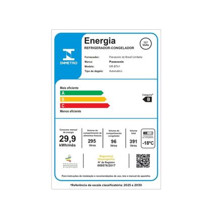 Imagem de Refrigerador Panasonic Frost Free 391 Litros Branco BT41 - 127 Volts