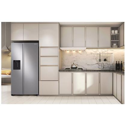 Imagem de Refrigerador RS60 Samsung Side by Side Inverter 602 Litros com All Around Cooling e SpaceMax Inox Look - RS60T5200S9