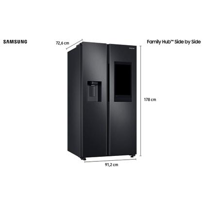 Imagem de Refrigerador Side by Side Family Samsung de 02 Portas Frost Free, 585 Litros, Painel Eletrônico, Inox e Preto - RS58T5561B1