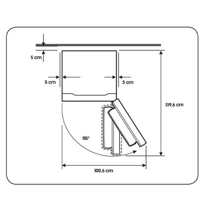 Imagem de Refrigerador Side by Side Family Samsung de 02 Portas Frost Free, 585 Litros, Painel Eletrônico, Inox e Preto - RS58T5561B1