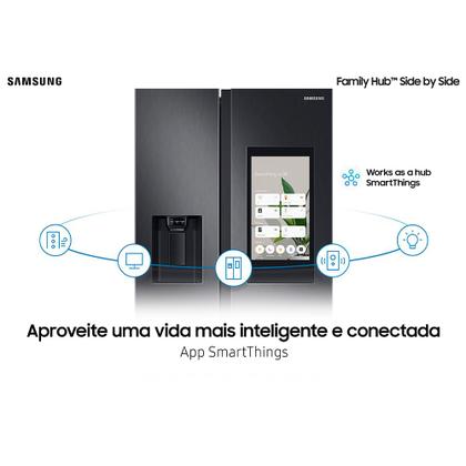 Imagem de Refrigerador Side by Side Family Samsung de 02 Portas Frost Free, 585 Litros, Painel Eletrônico, Inox e Preto - RS58T5561B1