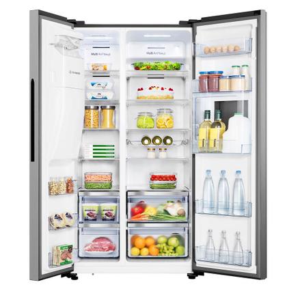 Imagem de Refrigerador Side By Side Hisense de 02 Portas Frost Free com 533 Litros Inox Look - RS-69W1AIQI