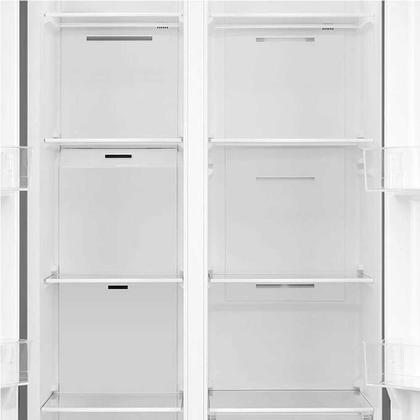 Imagem de Refrigerador Side By Side Midea de 02 Portas Inverter com 442 Litros Inox Claro - MDRS598FGA041