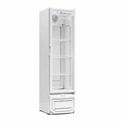 Imagem de Refrigerador Vertical Gelopar 230 Litros Branco Visa Coller Porta de Vidro (GPTU-230BR)