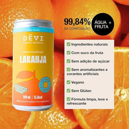 Imagem de Refrigerante Vegano Natural DÊVI Laranja 269ml