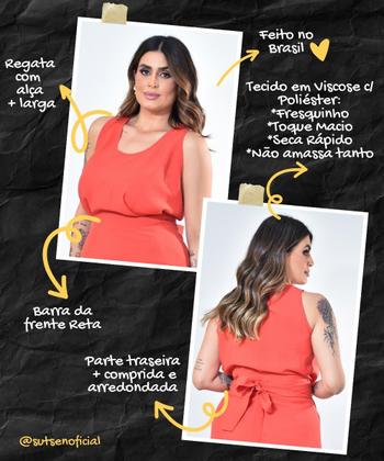 Imagem de Regata Barra Arredondada Em Tecido Nagoya Plus Size 42 Ao 52