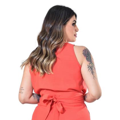 Imagem de Regata Barra Arredondada Em Tecido Nagoya Plus Size 42 Ao 52