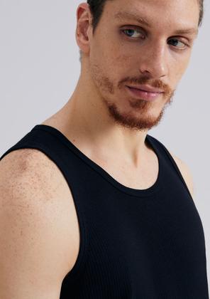 Imagem de Regata Básica Masculina Slim Em Ribana Canelada