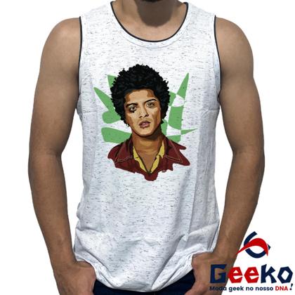 Imagem de Regata Bruno Mars 100% Algodão Bruninho Live in Brazil 2024 Brasil Camiseta Regata Geeko 08