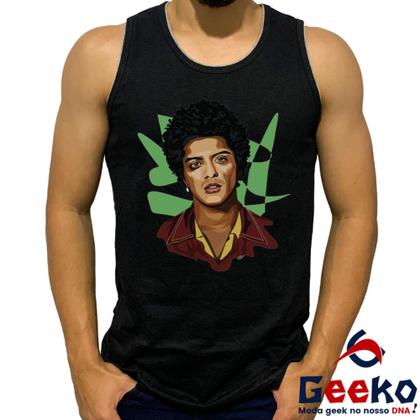 Imagem de Regata Bruno Mars 100% Algodão Bruninho Live in Brazil 2024 Brasil Camiseta Regata Geeko 08