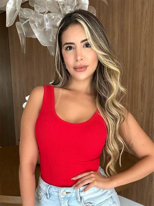 Imagem de Regata Cropped Básica Colorida Elástico Feminina Importado Codigo MD-02