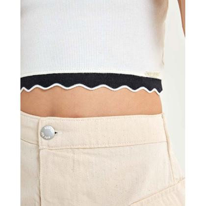 Imagem de Regata Cropped Infantil Menina Em Ribana Off White Nina Go