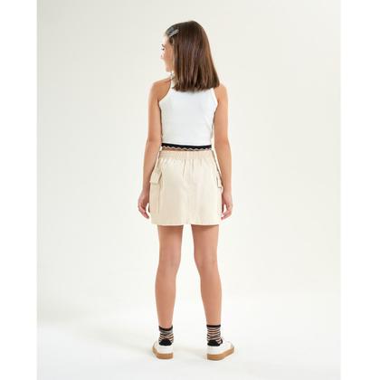 Imagem de Regata Cropped Infantil Menina Em Ribana Off White Nina Go