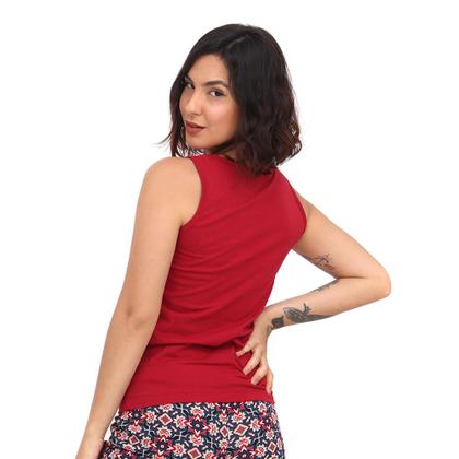 Imagem de Regata de Academia Feminina 100% Algodão Casual Basica Para Academia Treino Fitness