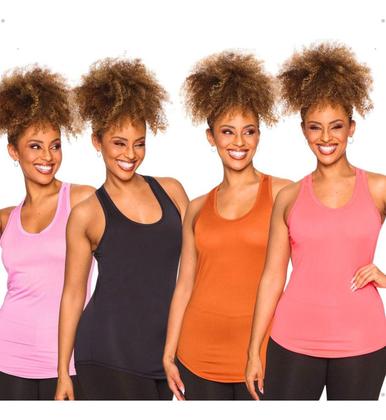 Imagem de Regata Dry Fit Roupa Academia Uv Tapa Bumbum Fitness Treino