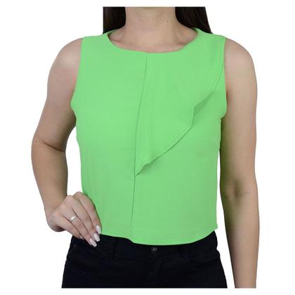 Imagem de Regata Feminina Amora Café Cropped Verde - A1213