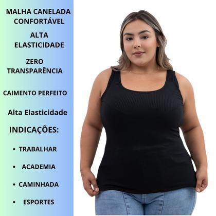 Imagem de Regata Feminina Blusa Blusinha Rosa Cavada Fitness Academia Plus Size G1 Ao G6