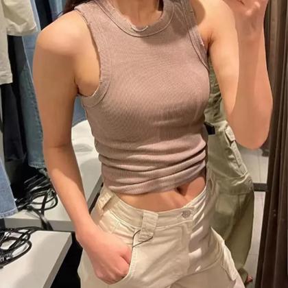 Imagem de Regata Feminina BMURHMZA - Estilo Retro com Lavagem Água