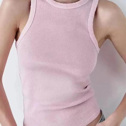 Imagem de Regata Feminina BMURHMZA - Estilo Retro com Lavagem Água