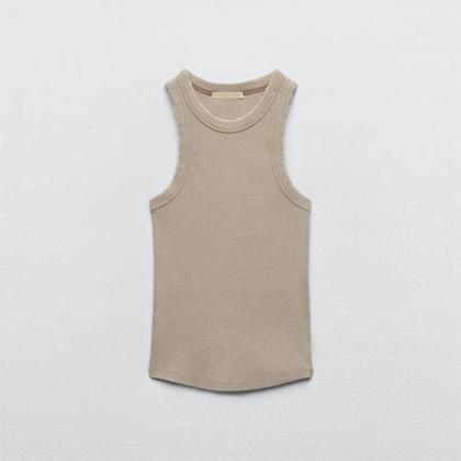 Imagem de Regata Feminina BMURHMZA - Estilo Retro com Lavagem Água