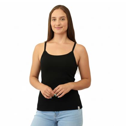 Imagem de Regata Feminina Canelada Modeladora Alcinha Verão