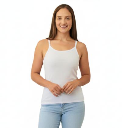 Imagem de Regata Feminina Canelada Modeladora Alcinha Verão