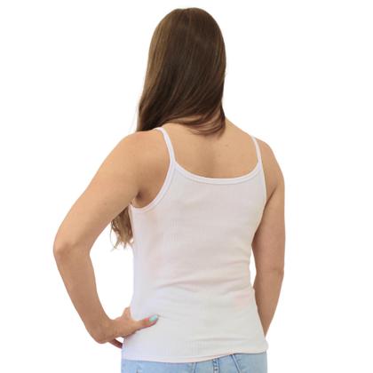 Imagem de Regata Feminina Canelada Modeladora Alcinha Verão