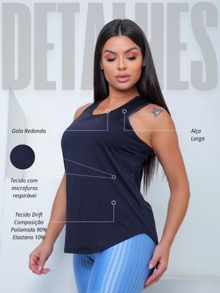 Imagem de Regata Feminina Esportiva Fitness Poliamida Drifit Qualidade Premium