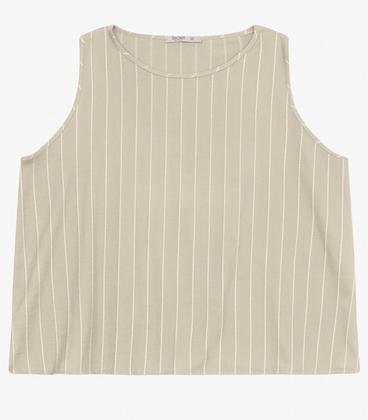 Imagem de Regata Feminina Plus Size em Visco Secret Glam Bege