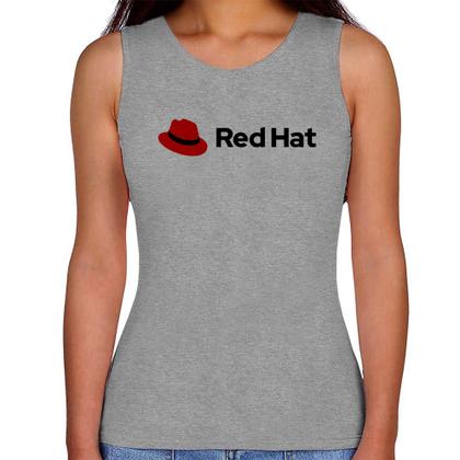 Imagem de Regata Feminina Red Hat Linux Logo - Foca na Moda