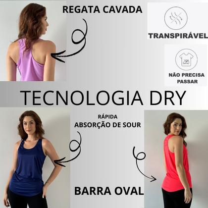 Imagem de Regata Fitness Feminina Dry Fit Básica Para Academia