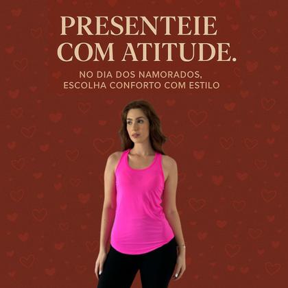 Imagem de Regata Fitness Feminina Dry Fit Básica Para Academia