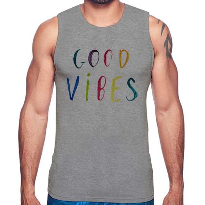 Imagem de Regata Good Vibes Cores - Foca na Moda