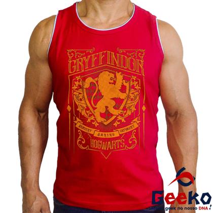 Imagem de Regata Grifinória 100% Algodão Harry Potter Hogwarts Gryffindor Camiseta Regata Geeko 01