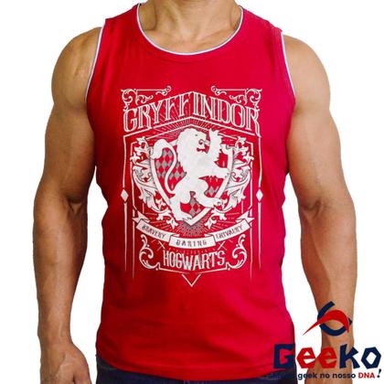 Imagem de Regata Grifinória 100% Algodão Harry Potter Hogwarts Gryffindor Camiseta Regata Geeko 03