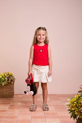 Imagem de Regata Infantil Animê Verão Vermelha Minnie Disney